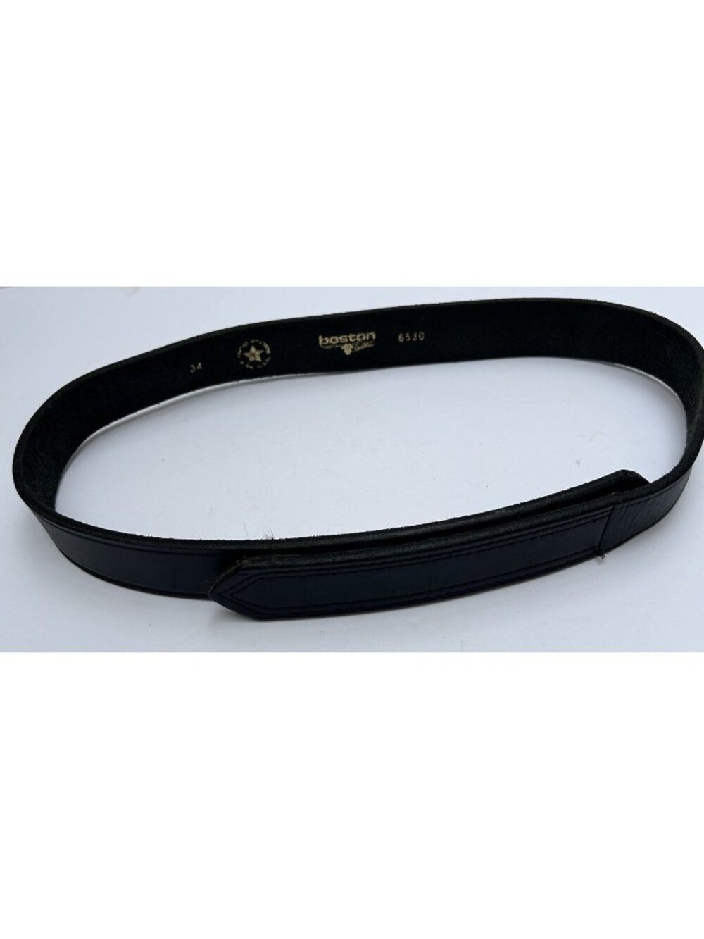 Boston Leather Movers and Mechanics Belt Model 6530 Black Mens Size 34 Hook Loop